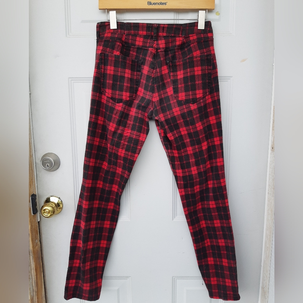 Red Plaid Jeans - Picture 8 of 11